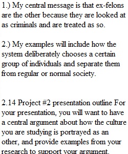 2.14 Project 2 Presentation Outline